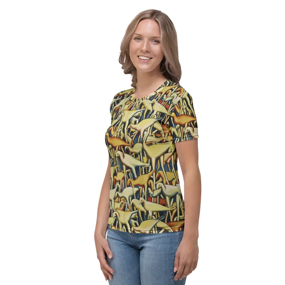 Jurassic Salon on Women's Crew Neck T-Shirt — Left