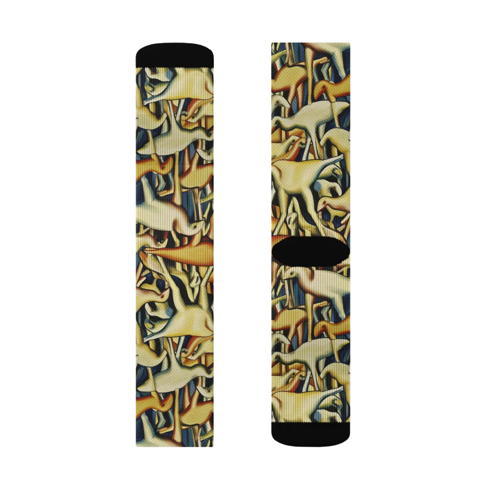 Jurassic Salon on Socks — Right Sock
