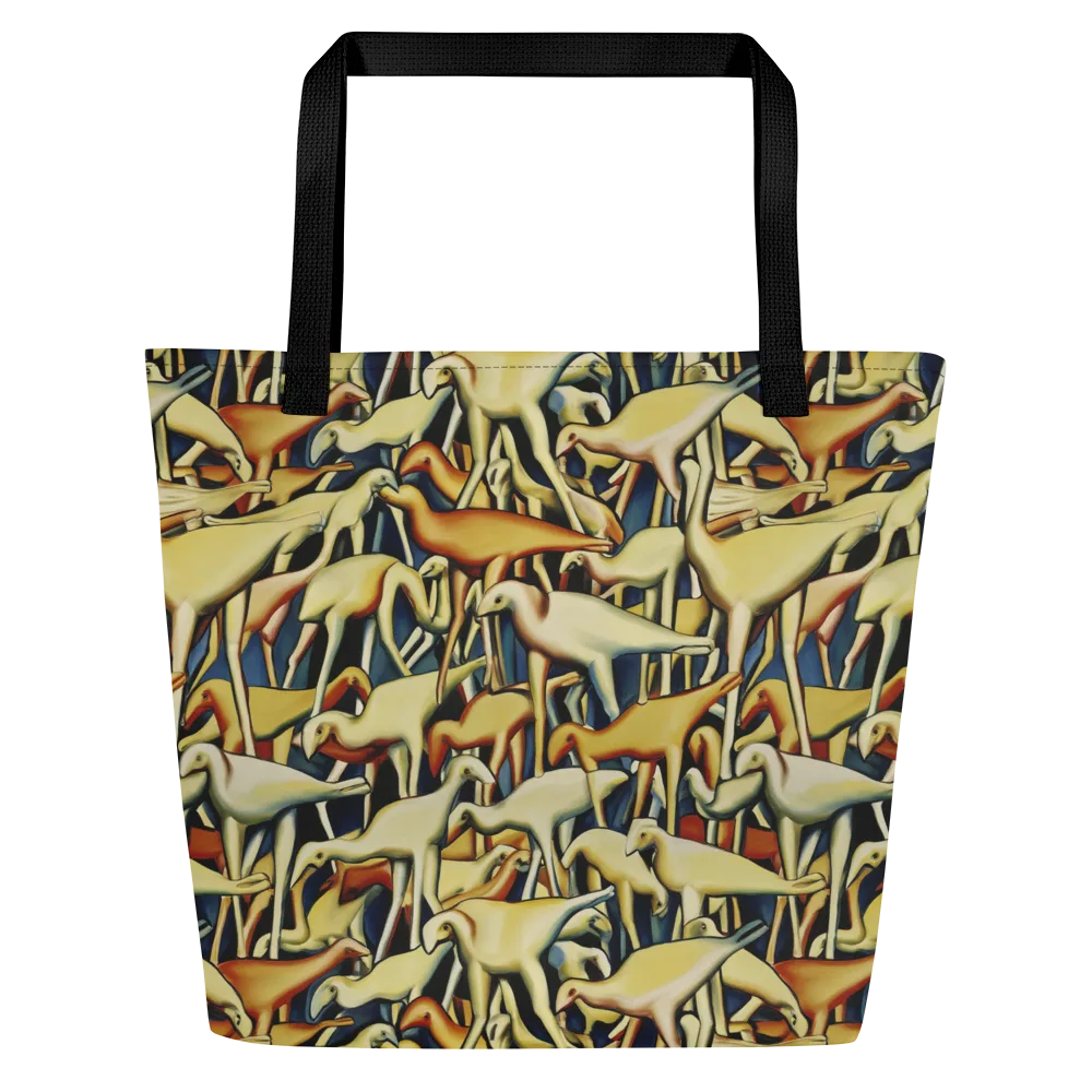 Jurassic Salon on Large Tote Bag W/ Pocket — Front