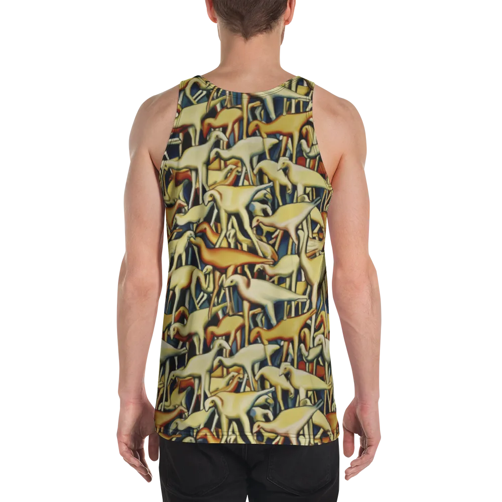 Jurassic Salon on Men's Tank Top — Back