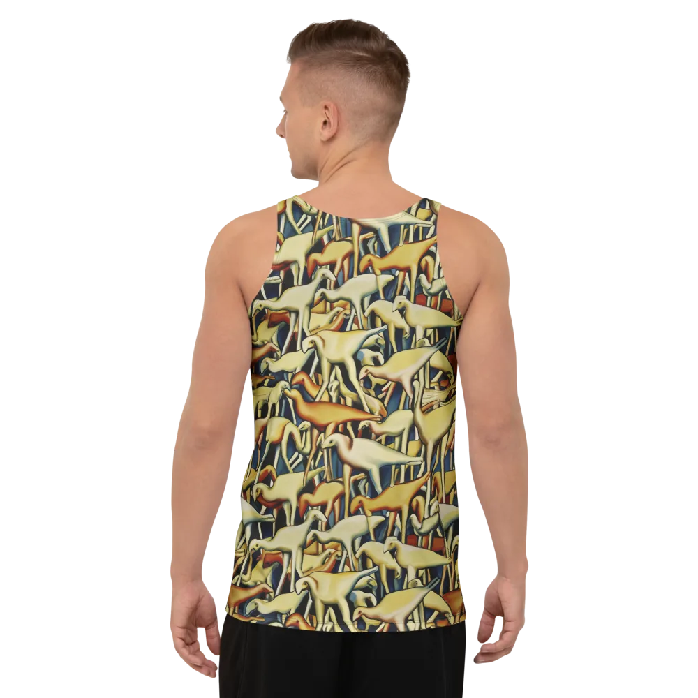 Jurassic Salon on Men's Tank Top — Back