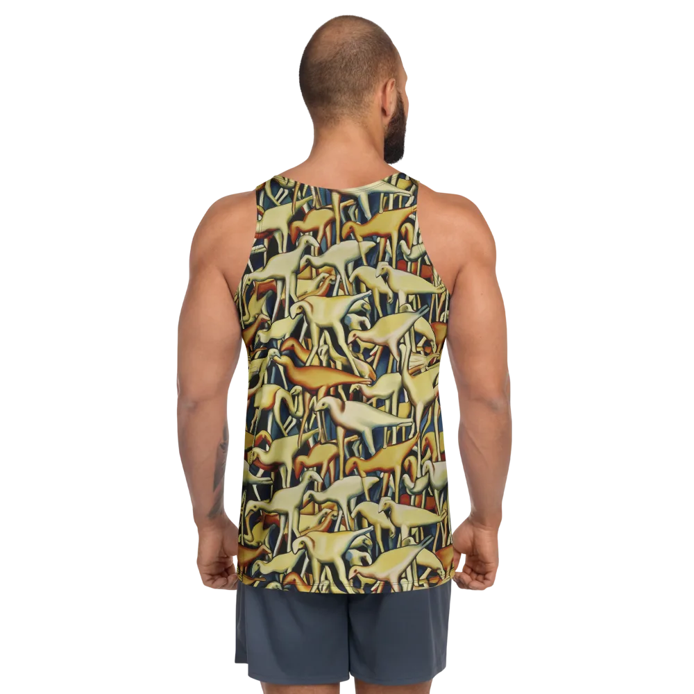 Jurassic Salon on Men's Tank Top — Back