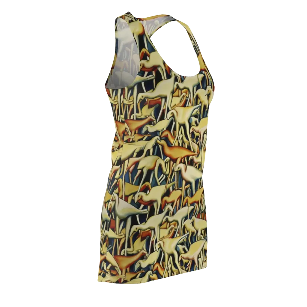 Jurassic Salon on Racerback Dress — Front Side