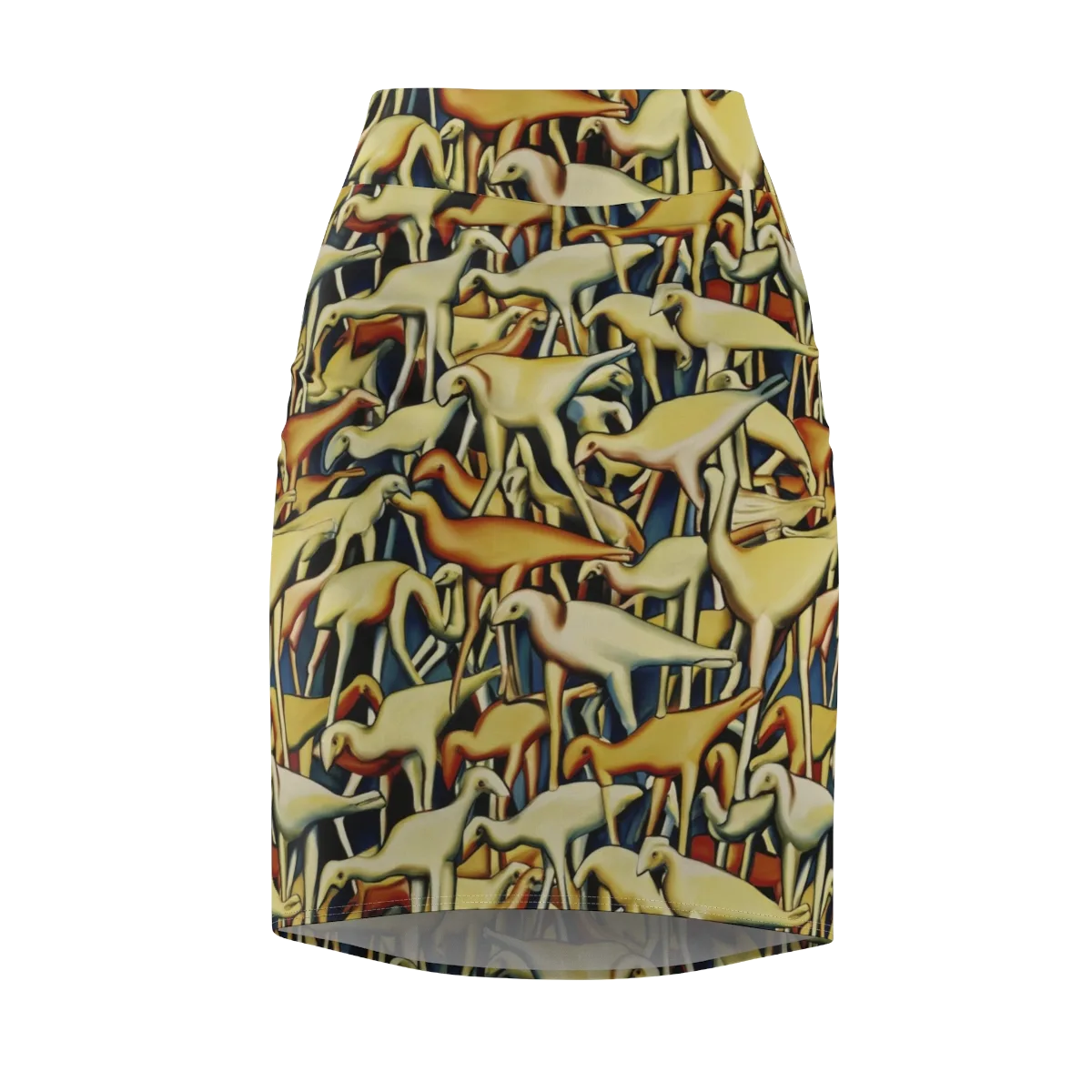 Jurassic Salon on Pencil Skirt — Front