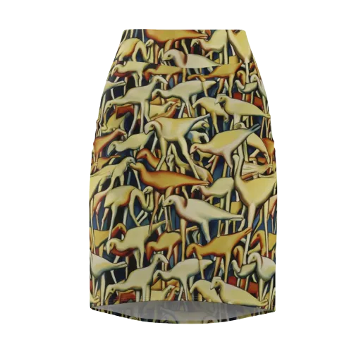 Jurassic Salon on a Pencil Skirt