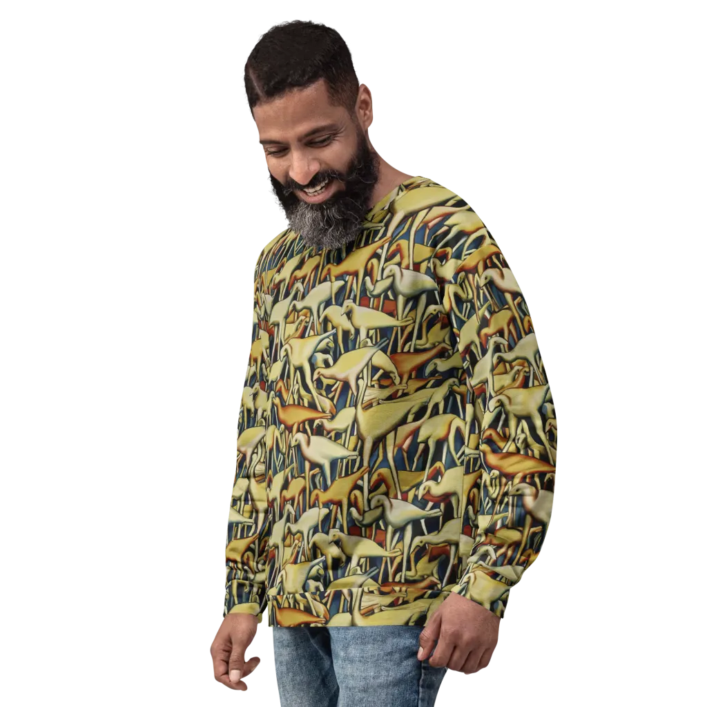 Jurassic Salon on Sweatshirt — Left Front