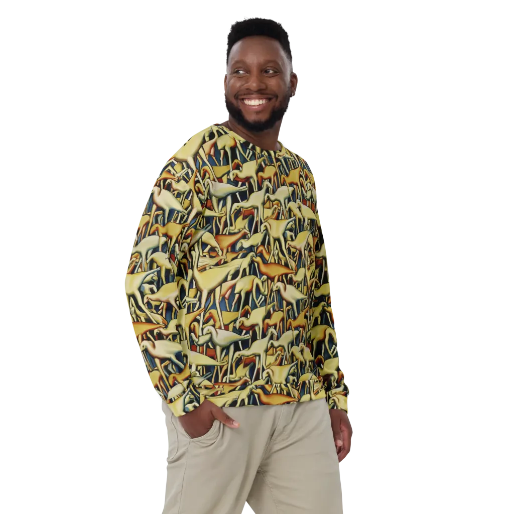 Jurassic Salon on Sweatshirt — Front