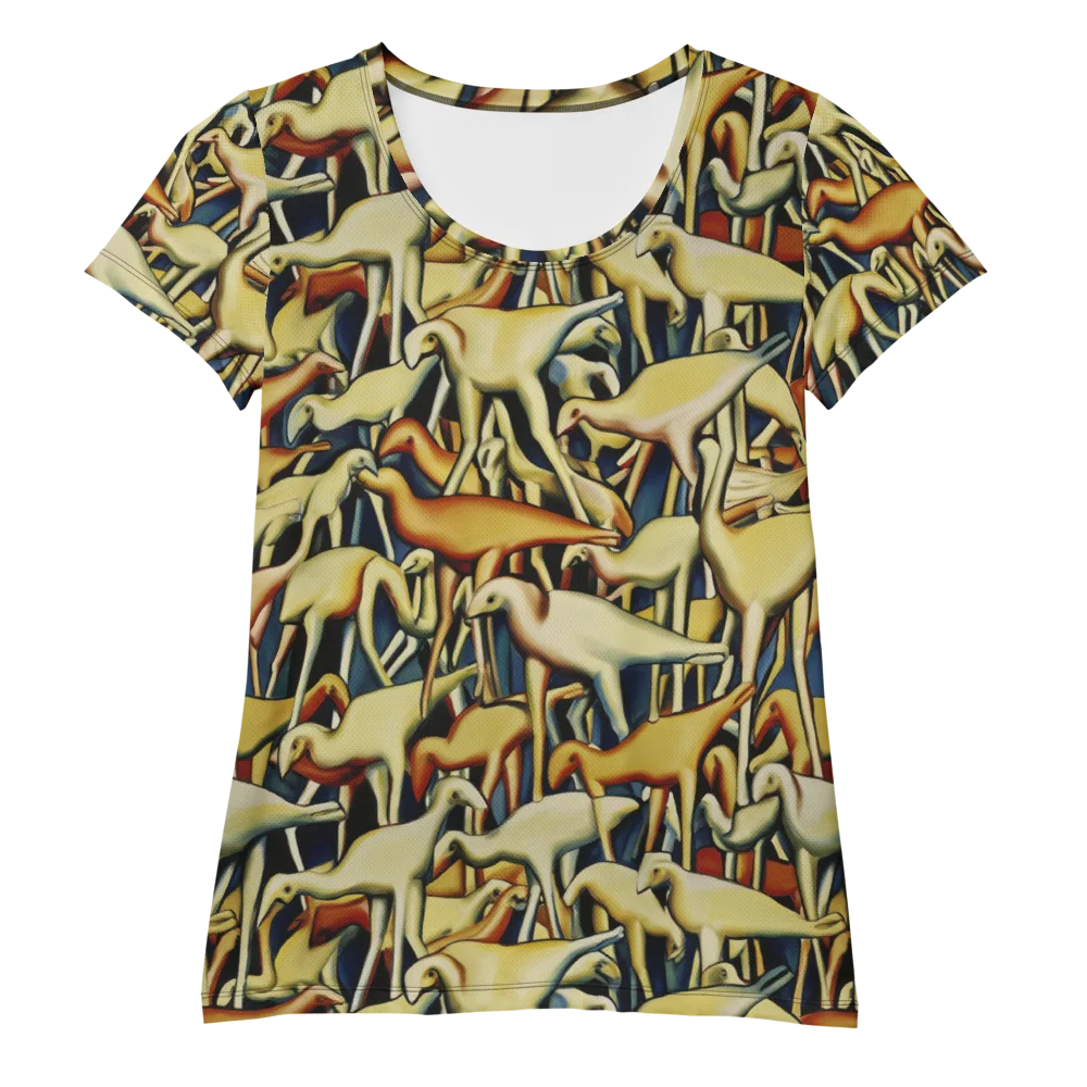 Jurassic Salon on Women's Athletic T-Shirt — Front
