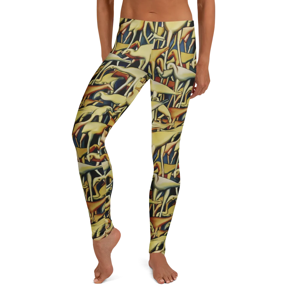 Jurassic Salon on Leggings — Front