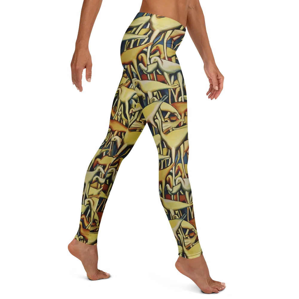 Jurassic Salon on Leggings — Right