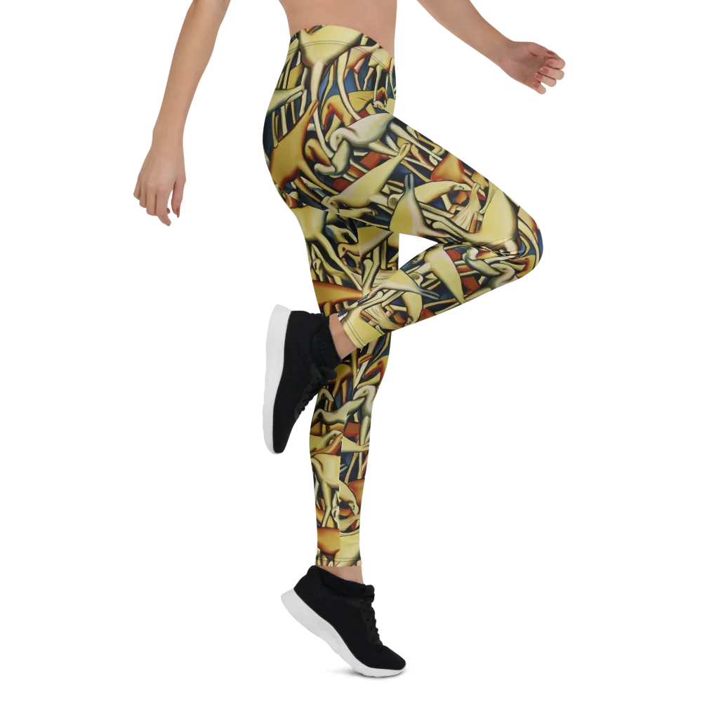 Jurassic Salon on Leggings — Right