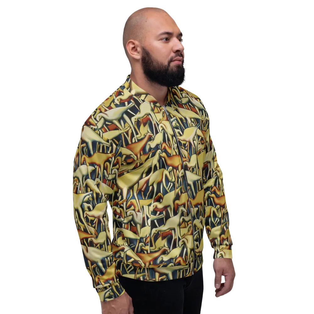 Jurassic Salon on Bomber Jacket — Right