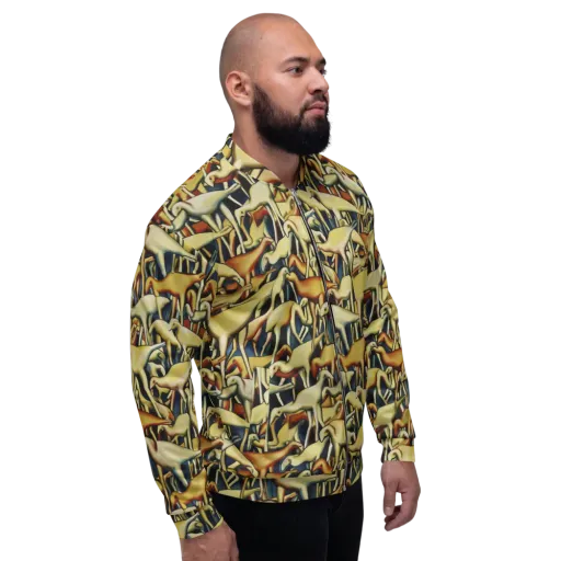 Jurassic Salon on a Bomber Jacket