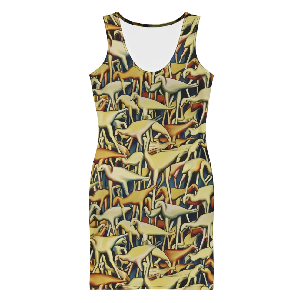 Jurassic Salon on Bodycon Dress — Front