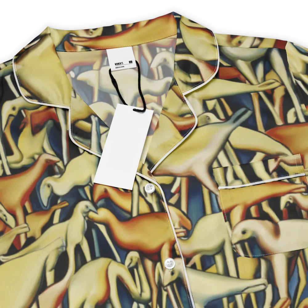 Jurassic Salon on Women's Short Sleeve Pajama Top — Product details