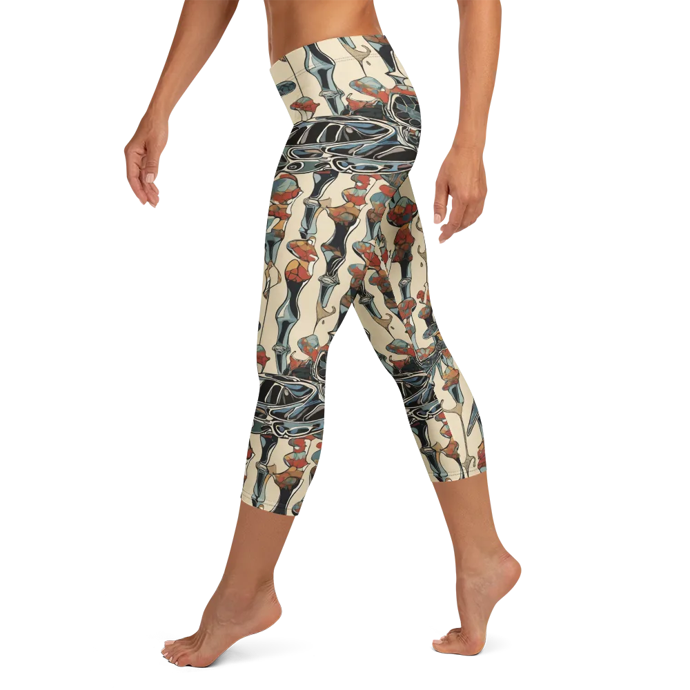 Venetian Fossils on Capri Leggings — Left