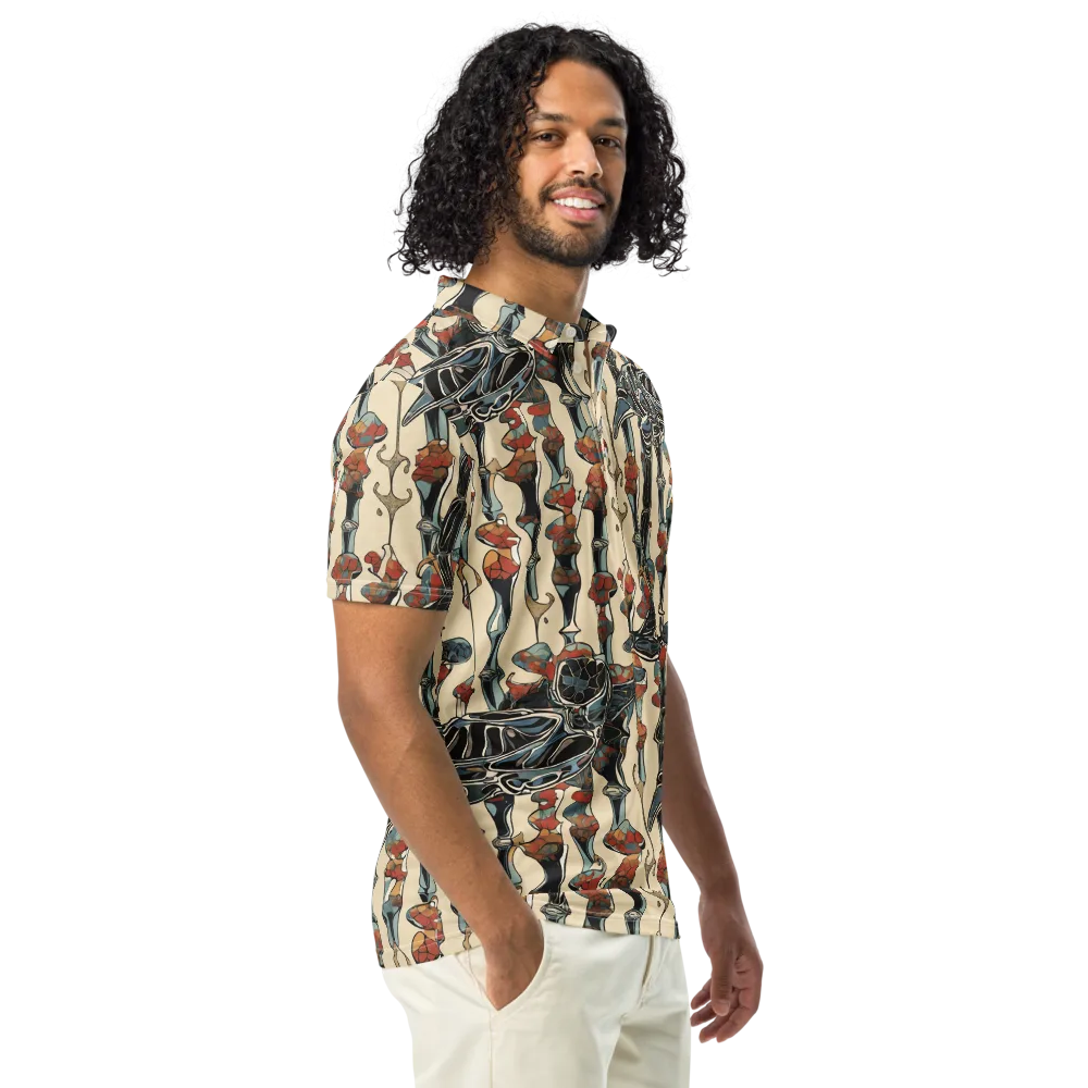 Venetian Fossils on Men's Slim Fit Polo Shirt — Right Front