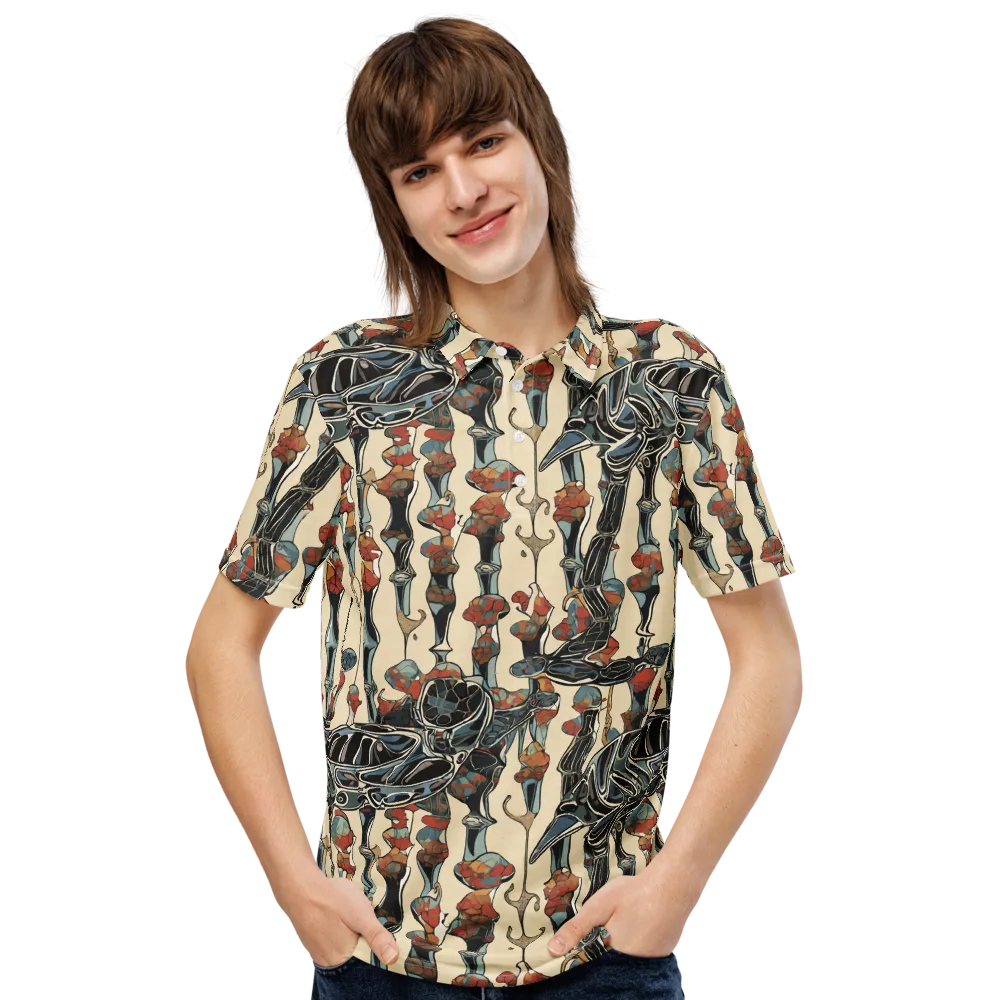 Venetian Fossils on Men's Slim Fit Polo Shirt — Front