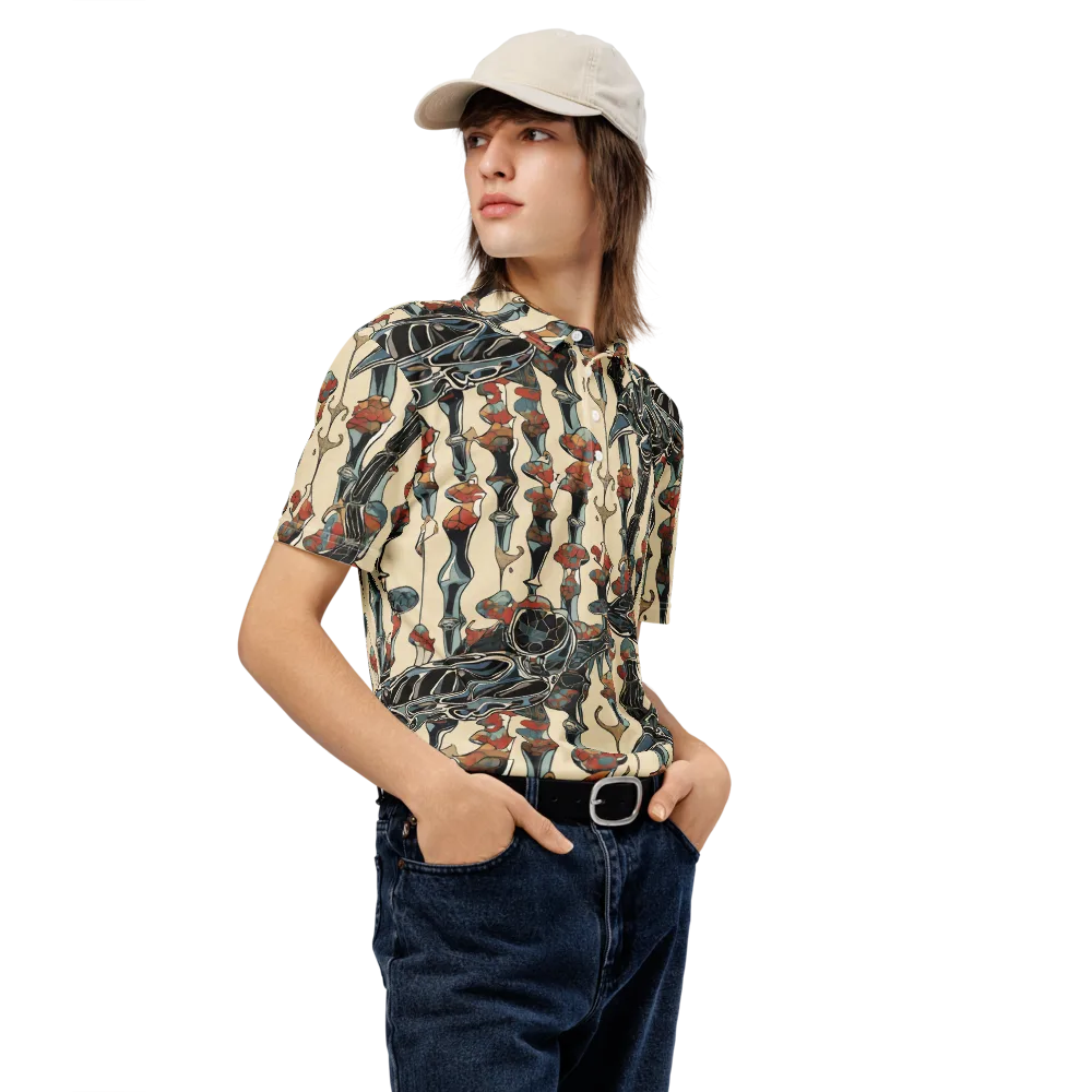 Venetian Fossils on Men's Slim Fit Polo Shirt — Right Front