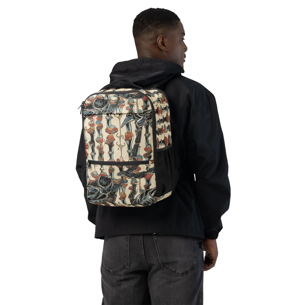Venetian Fossils on Utility Backpack — Back
