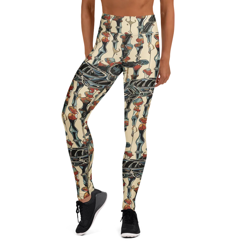 Venetian Fossils on Yoga Leggings — Front