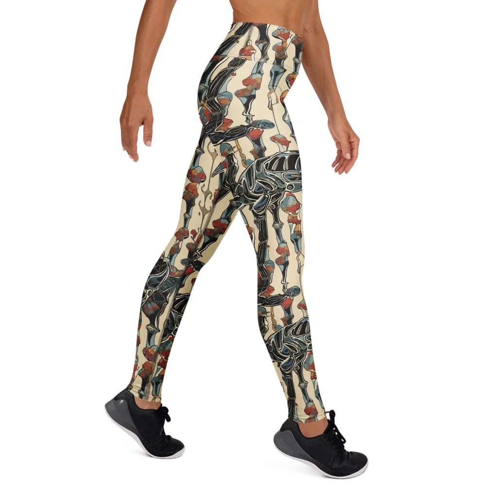 Venetian Fossils on Yoga Leggings — Right