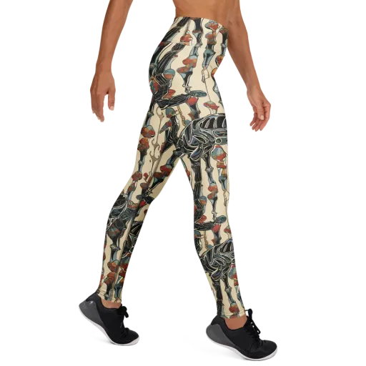 Venetian Fossils on a Yoga Leggings