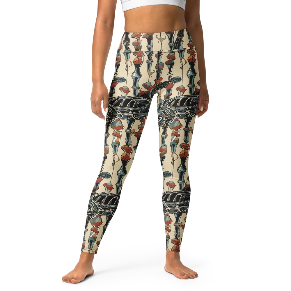 Venetian Fossils on Yoga Leggings — Front