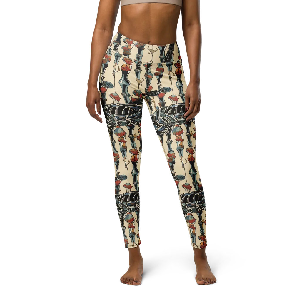Venetian Fossils on Yoga Leggings — Front