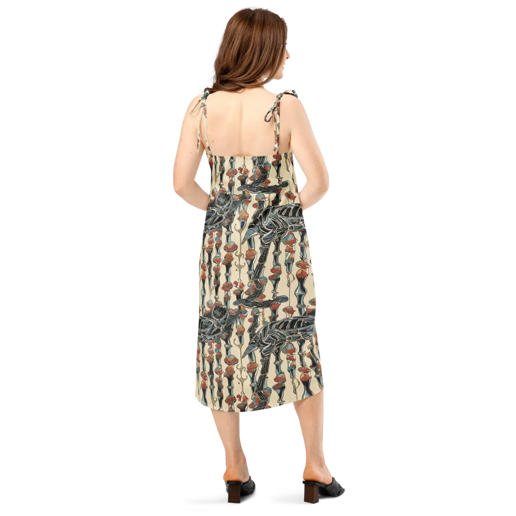 Venetian Fossils on Slip Dress — Back