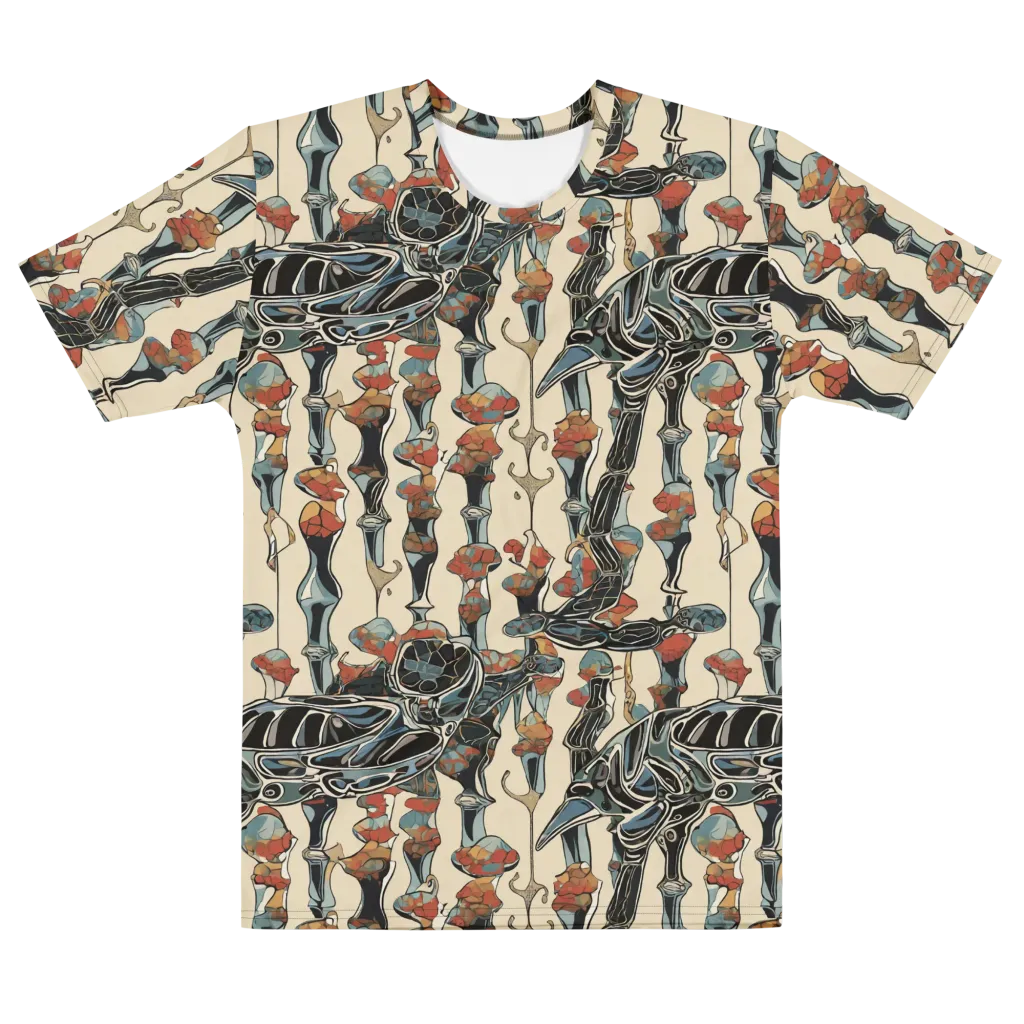 Venetian Fossils on Men's Cotton Crew Neck T-Shirt — Front