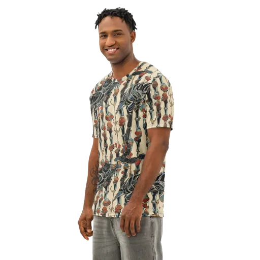 Venetian Fossils on a Men's Cotton Crew Neck T-Shirt