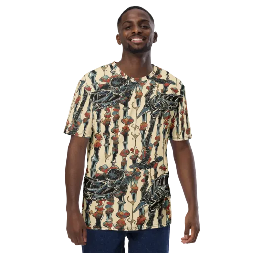 Venetian Fossils on a Men's Crew Neck T-Shirt