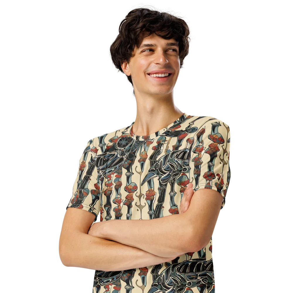 Venetian Fossils on Men's Crew Neck T-Shirt — Left Front
