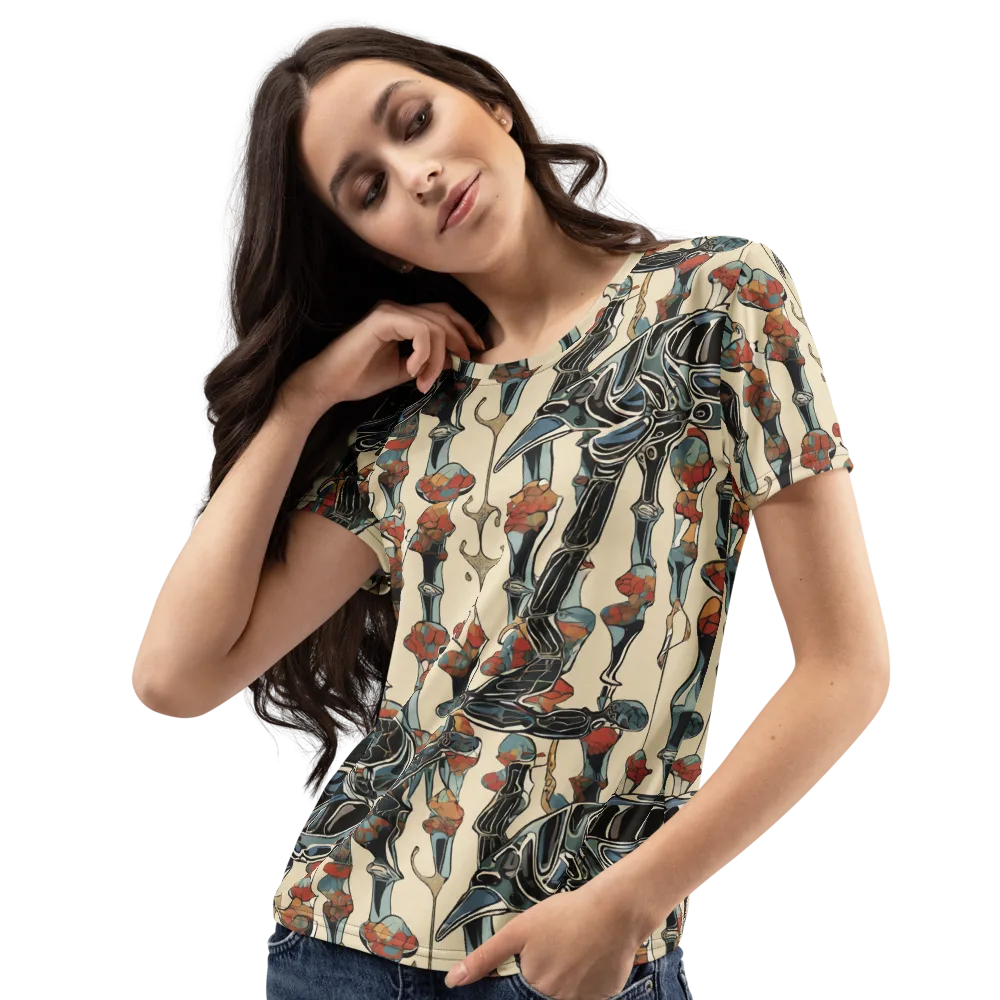 Venetian Fossils on Women's Crew Neck T-Shirt — Left Front