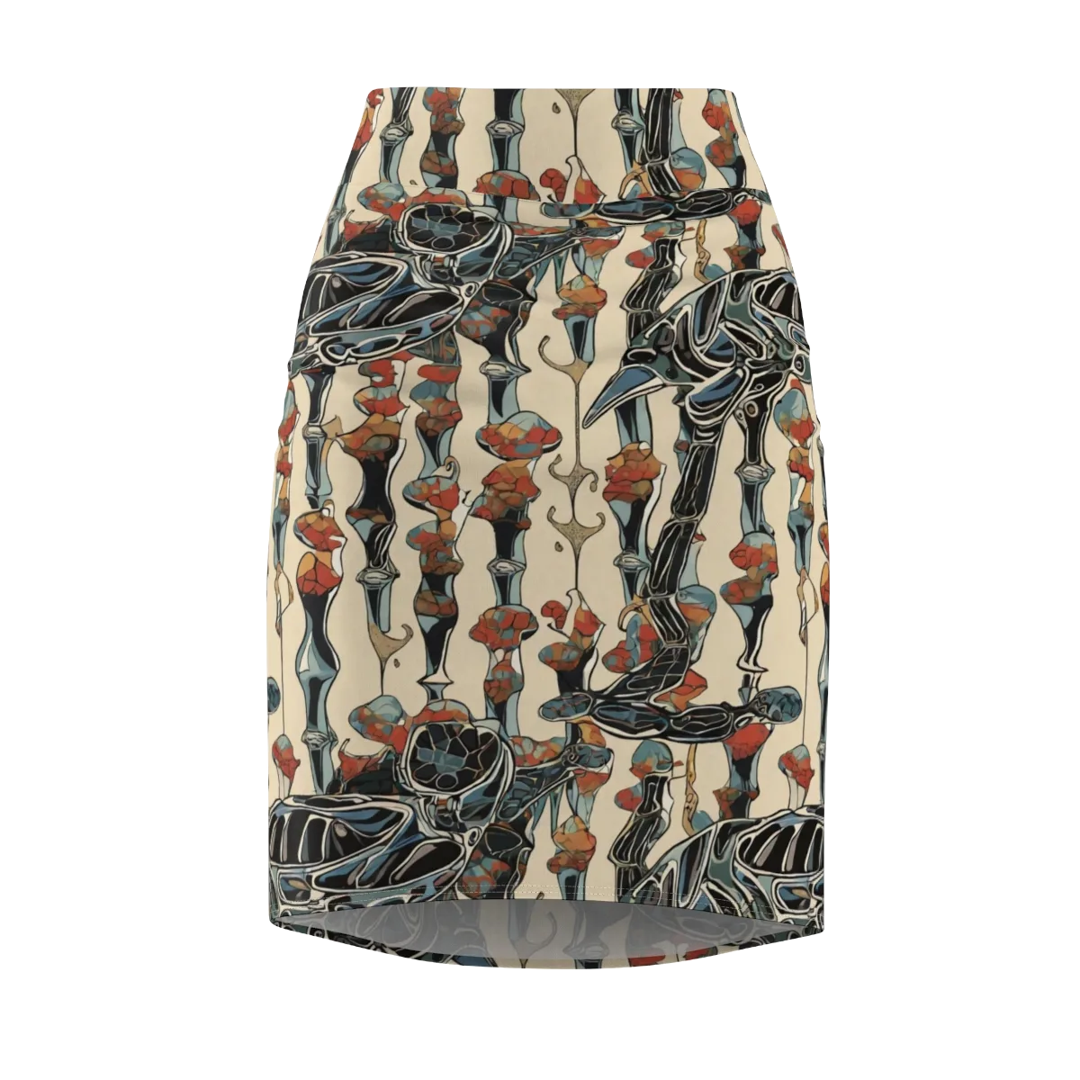 Venetian Fossils on Pencil Skirt — Front