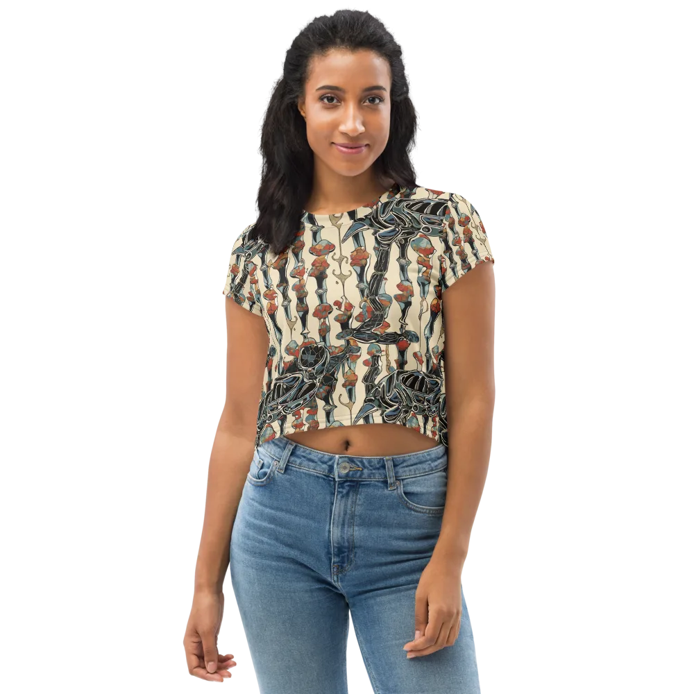 Venetian Fossils on Crop Tee — Front