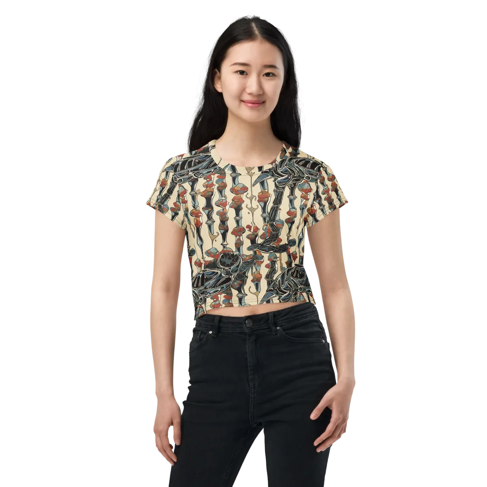 Venetian Fossils on Crop Tee — Front