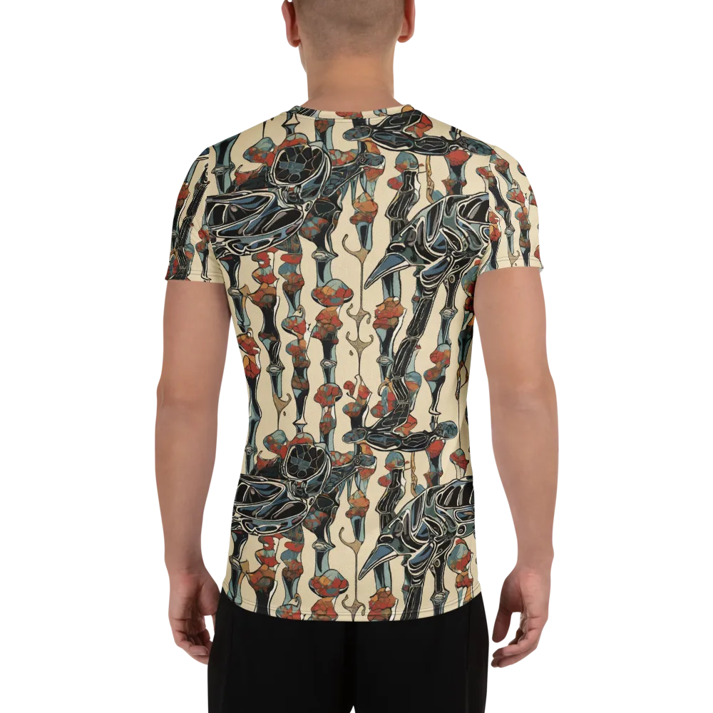 Venetian Fossils on Men's Athletic T-Shirt — Back