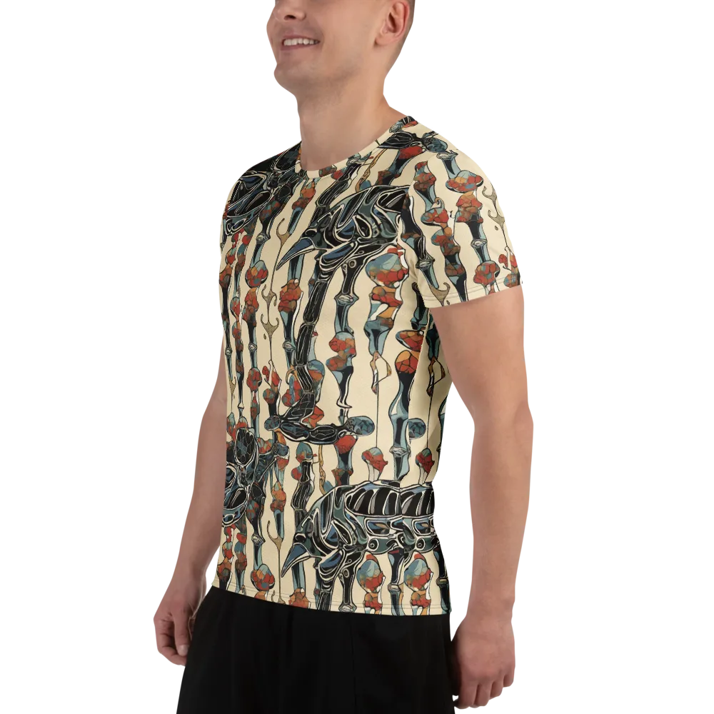 Venetian Fossils on Men's Athletic T-Shirt — Left