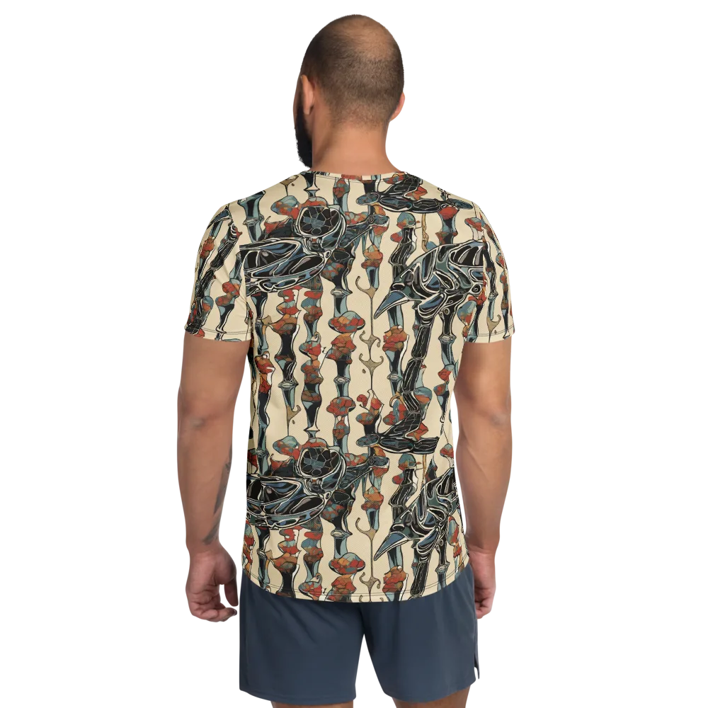 Venetian Fossils on Men's Athletic T-Shirt — Back