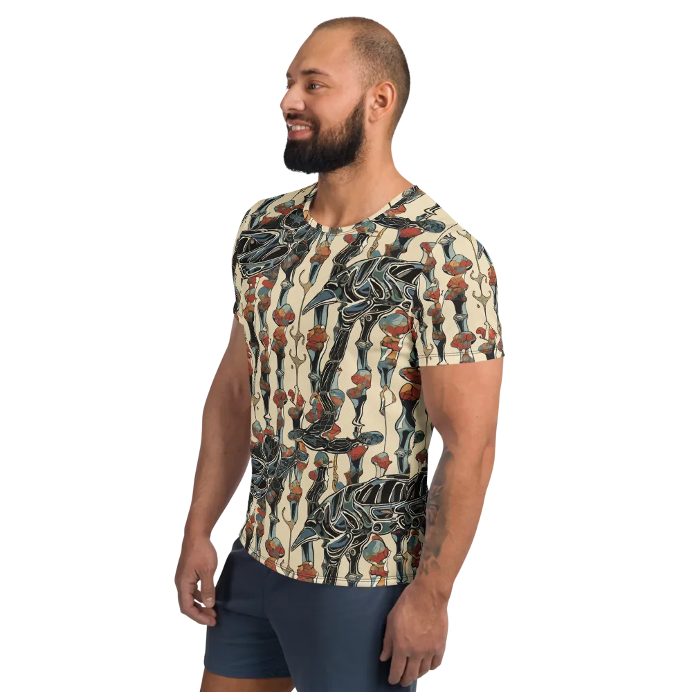 Venetian Fossils on Men's Athletic T-Shirt — Left