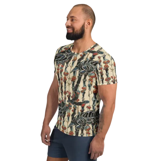 Venetian Fossils on a Men's Athletic T-Shirt