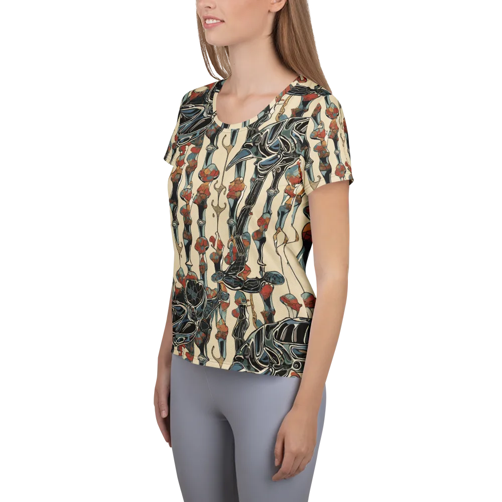 Venetian Fossils on Women's Athletic T-Shirt — Left