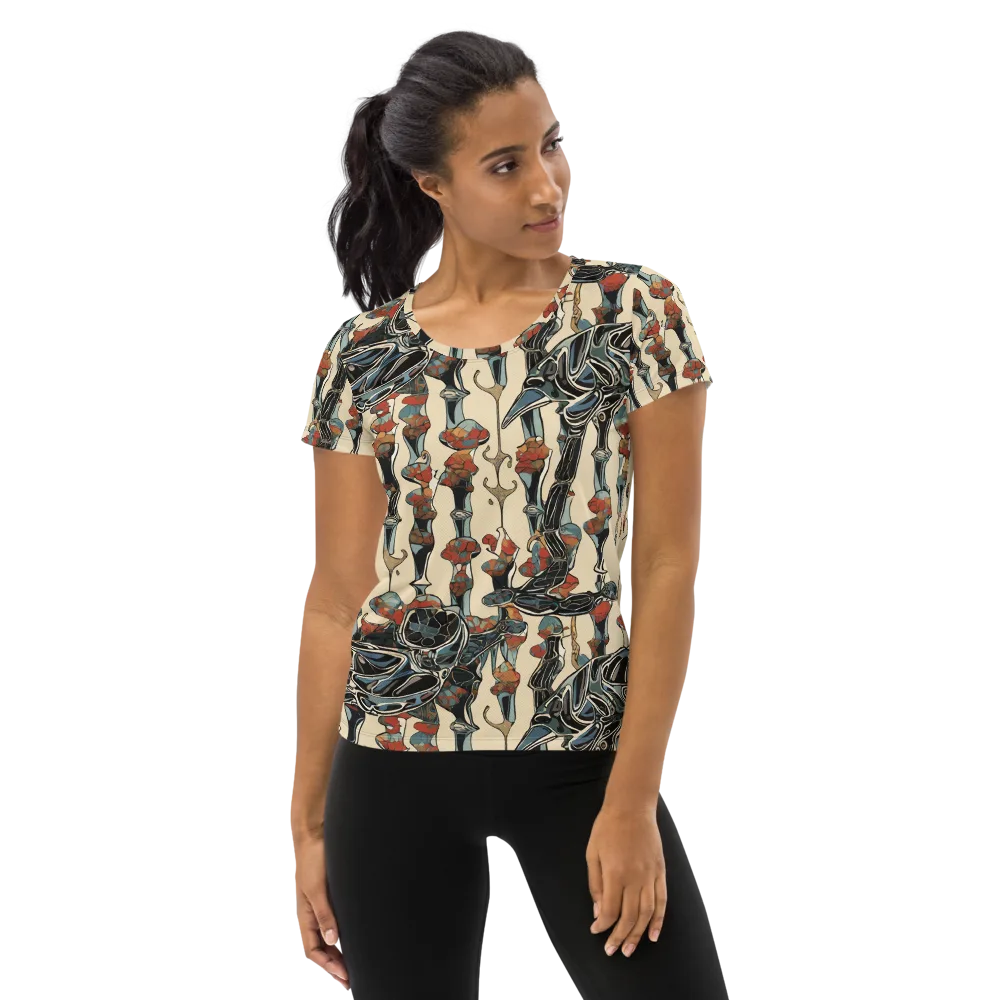 Venetian Fossils on Women's Athletic T-Shirt — Front