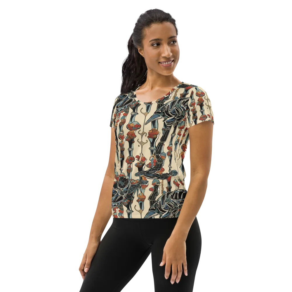 Venetian Fossils on Women's Athletic T-Shirt — Left