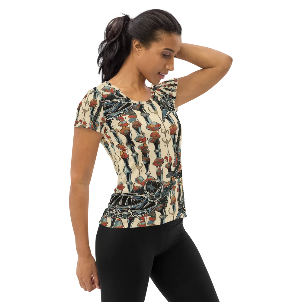 Venetian Fossils on Women's Athletic T-Shirt — Right