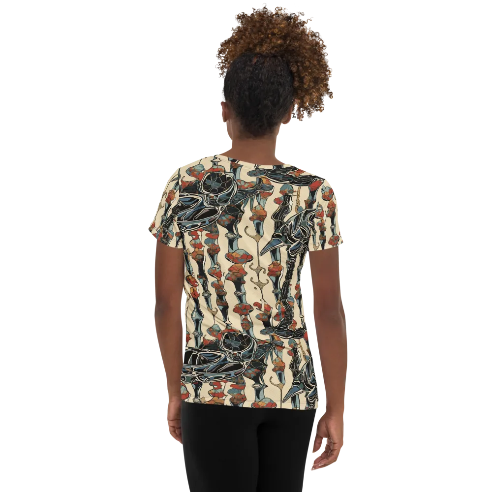 Venetian Fossils on Women's Athletic T-Shirt — Back