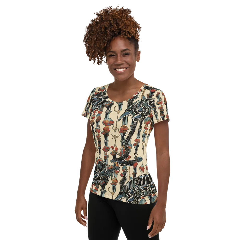 Venetian Fossils on Women's Athletic T-Shirt — Left