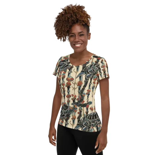 Venetian Fossils on a Women's Athletic T-Shirt